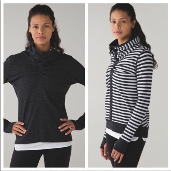 Lululemon In A Cinch Reversible Cowl Neck Drawstring Pullover Size 6 - Picture 3 of 11